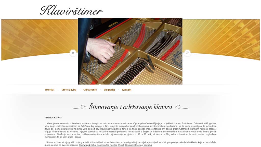 Originalni izgled sajta Dragan Pančić · Klavirštimer
