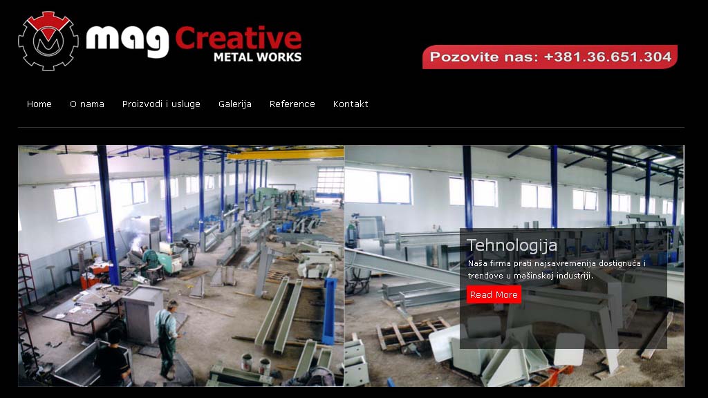 Originalni izgled sajta MAG Creative