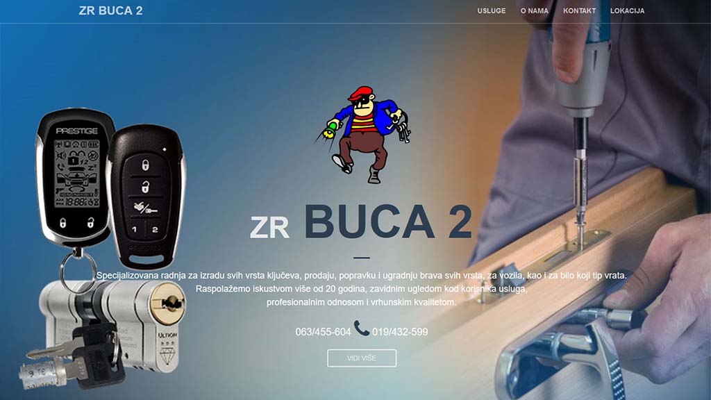 Originalni izgled sajta ZR Buca 2